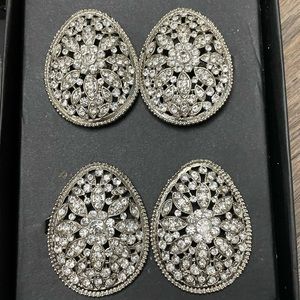 Crystal jewel Easter egg napkin rings